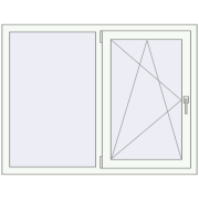 REHAU Euro 70 1300x1000 мм Білий (RAL 9016) з двох сторін REHAU Euro 70 1300x1000 мм Білий (RAL 9016) з двох сторін