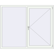 REHAU Euro 70 1750x1430 мм Білий (RAL 9016) з двох сторін