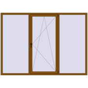 REHAU Euro 60 2500x1800 мм GOLDEN OAK з двох сторін