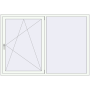 REHAU Euro 70 1920x1330 мм Білий (RAL 9016) з двох сторін