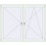 REHAU Euro 60 1750x1450 мм Білий (RAL 9016) з двох сторін