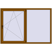 REHAU Euro 70 1920x1330 мм GOLDEN OAK з двох сторін