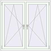 REHAU Euro 60 1300x1300 мм Білий (RAL 9016) з двох сторін