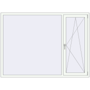 REHAU Euro 60 2000x1460 мм Білий (RAL 9016) з двох сторін