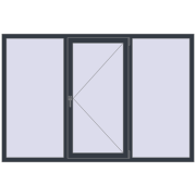 REHAU Euro 60 2100x1400 мм ANTHRACITE_GREY_STRUKTURAL з двох сторін