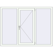 REHAU Euro 70 1600x1200 мм Білий (RAL 9016) з двох сторін REHAU Euro 70 1600x1200 мм Білий (RAL 9016) з двох сторін