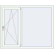 REHAU Euro 60 1430x1160 мм Білий (RAL 9016) з двох сторін