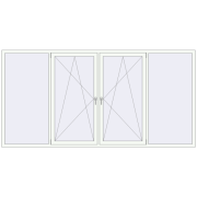 REHAU SYNEGO MD 3200x1600 мм Білий (RAL 9016) з двох сторін REHAU SYNEGO MD 3200x1600 мм Білий (RAL 9016) з двох сторін