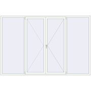 REHAU Euro 60 3000x2000 мм Білий (RAL 9016) з двох сторін