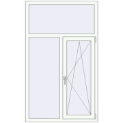 REHAU Euro 70 1050x1750 мм Білий (RAL 9016) з двох сторін