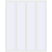 Вікна 2000x2500 мм Altest Pony 375 RAL 9016 Traffic white з двох сторін