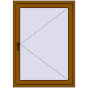 REHAU Euro 60 900x1250 мм GOLDEN OAK з двох сторін