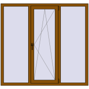 REHAU Euro 70 1600x1500 мм GOLDEN OAK з двох сторін REHAU Euro 70 1600x1500 мм GOLDEN OAK з двох сторін