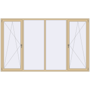 REHAU Euro 60 3000x1800 мм RAL 1014 Ivory з двох сторін