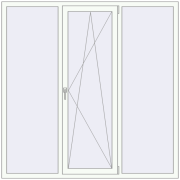 REHAU Euro 70 1800x1800 мм Білий (RAL 9016) з двох сторін