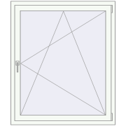 REHAU Euro 60 1100x1300 мм Білий (RAL 9016) з двох сторін