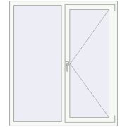 Вікна 1300x1500 мм REHAU Brillant-Design Білий (RAL 9016) з двох сторін