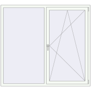 REHAU Euro 70 1800x1600 мм Білий (RAL 9016) з двох сторін