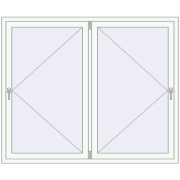 REHAU Euro 70 1750x1450 мм Білий (RAL 9016) з двох сторін