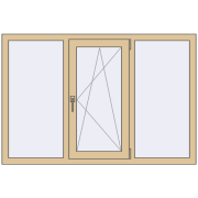 REHAU Euro 60 1500x1005 мм RAL 1014 Ivory з двох сторін