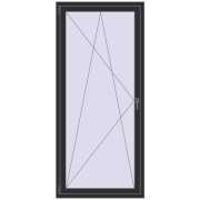 REHAU SYNEGO MD 900x2000 мм ANTHRACITE_GREY_GLATT з двох сторін
