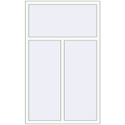 REHAU Euro 70 1100x1800 мм Білий (RAL 9016) з двох сторін