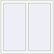 REHAU Euro 60 1020x1028 мм Білий (RAL 9016) з двох сторін