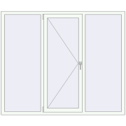 REHAU Euro 60 1860x1560 мм Білий (RAL 9016) з двох сторін