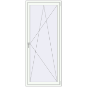 REHAU Euro 70 800x2000 мм Білий (RAL 9016) з двох сторін REHAU Euro 70 800x2000 мм Білий (RAL 9016) з двох сторін