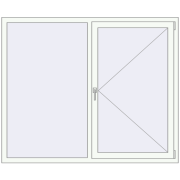 Вікна 1700x1400 мм REHAU Euro 70 Білий (RAL 9016) з двох сторін