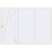 REHAU Euro 60 2500x1800 мм Білий (RAL 9016) з двох сторін