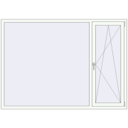 REHAU Euro 60 2100x1500 мм Білий (RAL 9016) з двох сторін REHAU Euro 60 2100x1500 мм Білий (RAL 9016) з двох сторін