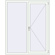 REHAU Brillant-Design 1300x1580 мм Білий (RAL 9016) з двох сторін