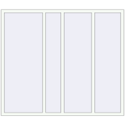 REHAU Euro 70 2000x1730 мм Білий (RAL 9016) з двох сторін