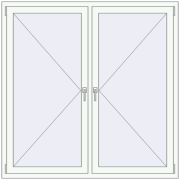 REHAU Euro 70 1550x1550 мм Білий (RAL 9016) з двох сторін