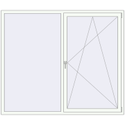 REHAU Euro 70 2000x1700 мм Білий (RAL 9016) з двох сторін