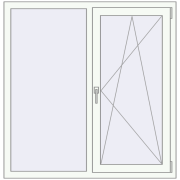 REHAU SYNEGO MD 1300x1300 мм WALNUT ззовні