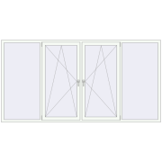 REHAU Euro 60 3000x1550 мм ANTHRACITE_GREY_STRUKTURAL ззовні