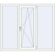 REHAU Euro 70 1500x1300 мм Білий (RAL 9016) з двох сторін REHAU Euro 70 1500x1300 мм Білий (RAL 9016) з двох сторін