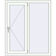 REHAU Euro 70 1000x1200 мм Білий (RAL 9016) з двох сторін REHAU Euro 70 1000x1200 мм Білий (RAL 9016) з двох сторін