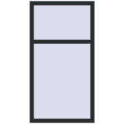 REHAU Euro 70 800x1500 мм RAL 9017 Traffic black з двох сторін