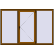 REHAU Euro 60 2100x1400 мм GOLDEN OAK з двох сторін