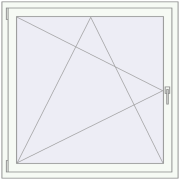 REHAU Brillant-Design 1200x1200 мм Білий (RAL 9016) з двох сторін