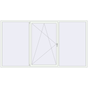 REHAU Euro 60 3130x1700 мм Білий (RAL 9016) з двох сторін