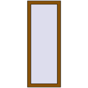 REHAU Euro 60 490x1270 мм GOLDEN OAK з двох сторін