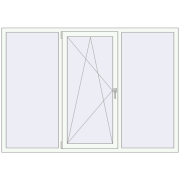 REHAU Euro 70 2030x1430 мм Білий (RAL 9016) з двох сторін