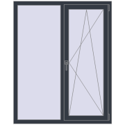 REHAU Euro 70 1200x1500 мм ANTHRACITE_GREY_STRUKTURAL з двох сторін REHAU Euro 70 1200x1500 мм ANTHRACITE_GREY_STRUKTURAL з двох сторін