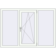 REHAU Euro 60 1490x1050 мм Білий (RAL 9016) з двох сторін