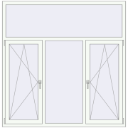 REHAU Euro 60 1770x1800 мм Білий (RAL 9016) з двох сторін