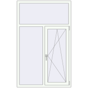 REHAU Euro 60 1100x1760 мм Білий (RAL 9016) з двох сторін REHAU Euro 60 1100x1760 мм Білий (RAL 9016) з двох сторін